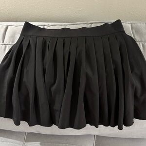 Forever 21 Black Pleated Skater Mini Skirt